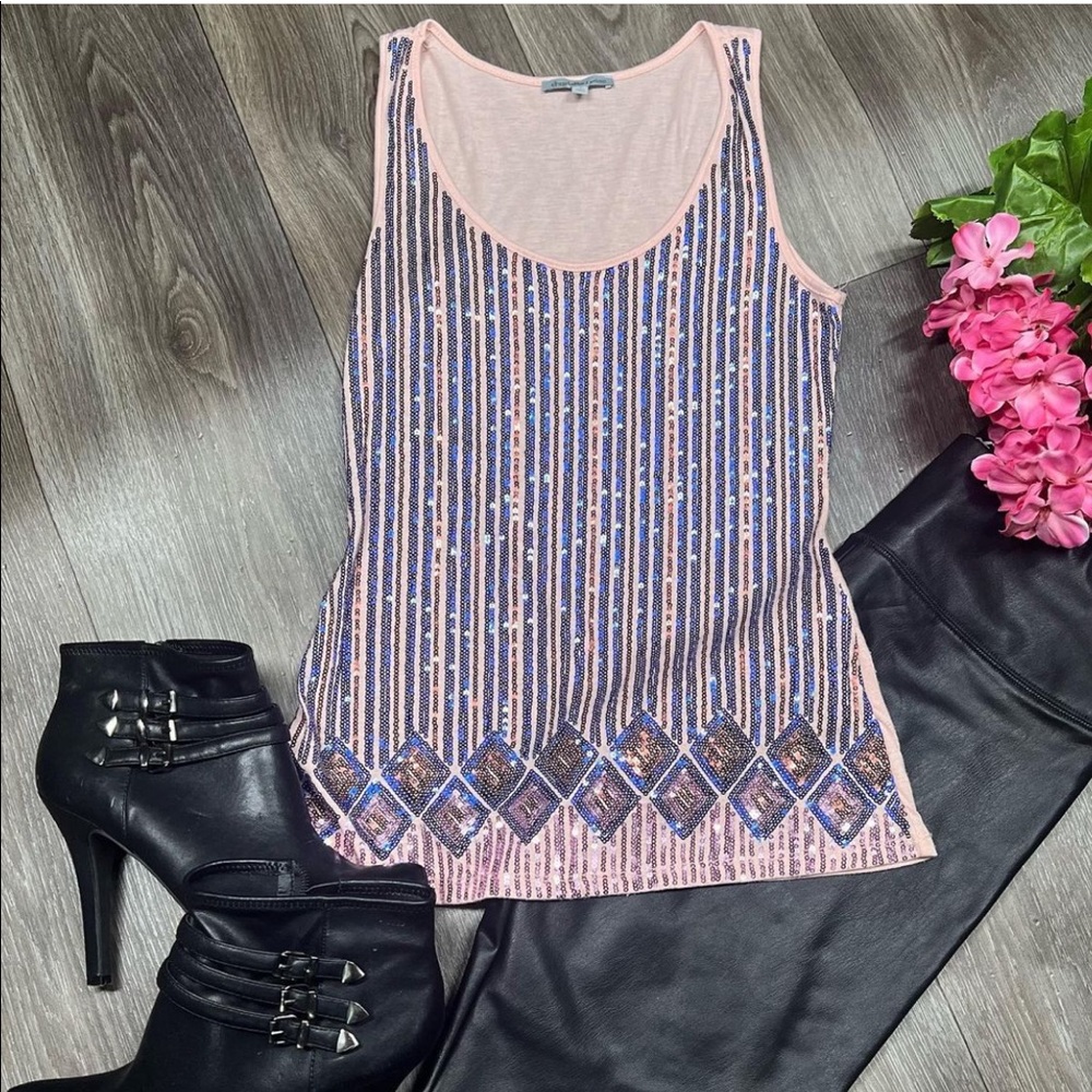 Sequin pink tank